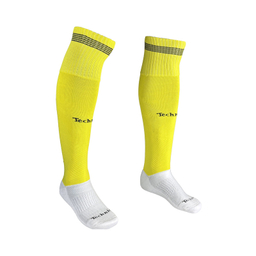 جوراب ورزشی ساق بلند مردانه تکنیک+07 مدل کف حوله ای کد JS-105-ZA رنگ زرد