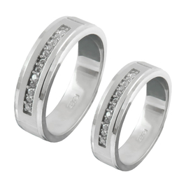 ست انگشتر نقره زنانه و مردانه کد AS056