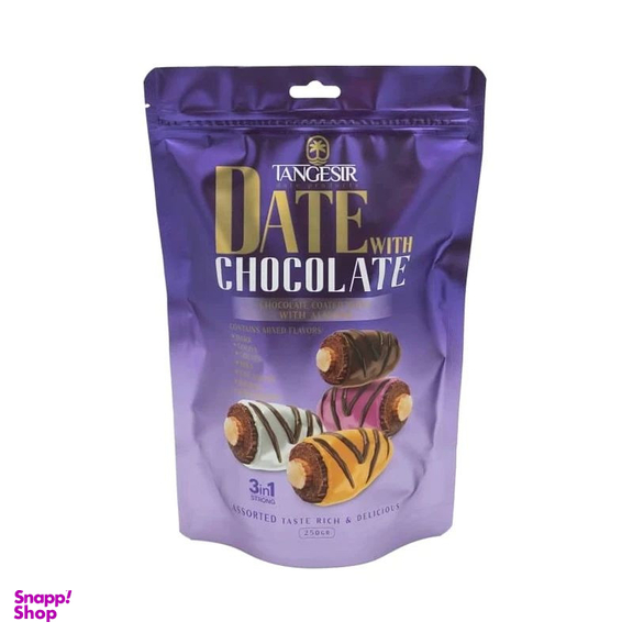 خرما شکلاتی مخلوط با مغز بادام تنگسیر وزن 250 گرم