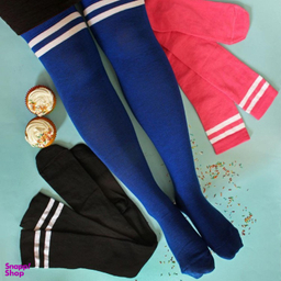 جوراب زنانه بالا زانو اینتنس طرح رنگین کمان کد S13