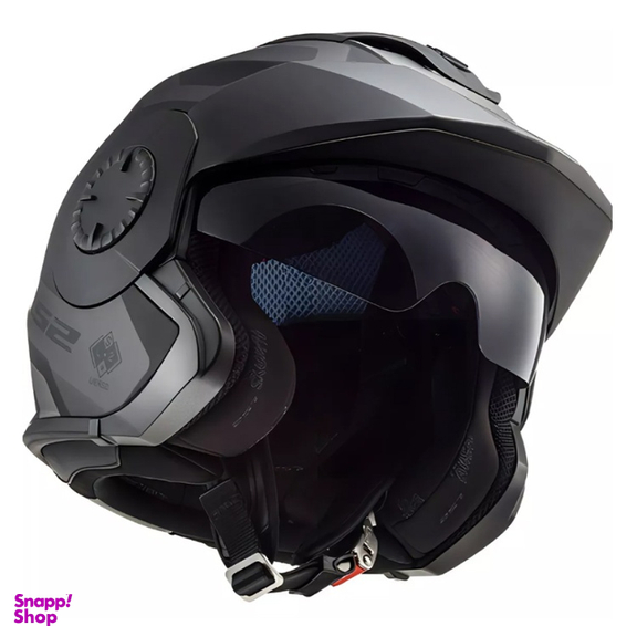 کلاه کاسکت ال اس تو مدل OF570 Matt Black Titanium به همراه کاور