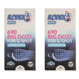 کاندوم خاردار ناچ کدکس مدل بیگ داتس بسته 12 عددی مجموعه 2 عددی