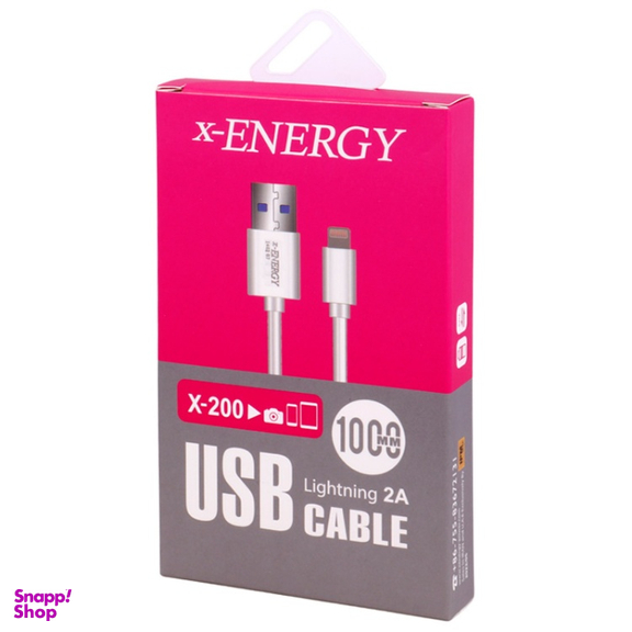 کابل شارژ USB به Lightning ایکس-انرژی مدل X-200 طول 1 متر