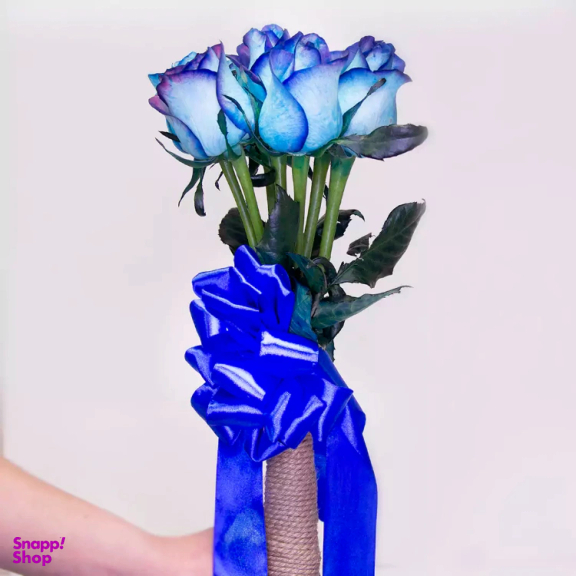 دسته گل رز طبیعی گل باختر کد 21896