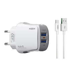 شارژر دیواری موکسوم مدل MX-HC70 به همراه کابل تبدیل Micro USB