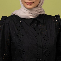 شومیز زنانه برنس مدل آرمینا رنگ مشکی