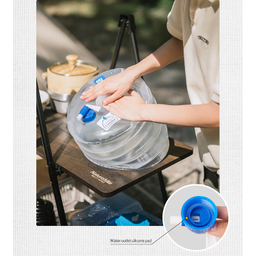 دبه آب تاشو نیچرهایک مدل PE Folding Bucket کد S002-T ظرفیت 10 لیتر