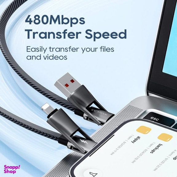 کابل تبدیل Type-C/USB به Type-C/Lightning کولا مدل KL-X73 طول 2 متر