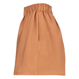 شلوارک زنانه سرژه مدل کمر کش جیب دار 229127 رنگ شتری