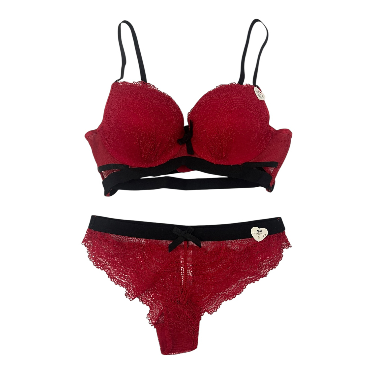 ست شورت و سوتین زنانه سوزان وگا کد NM-SV-02 رنگ قرمز مشکی