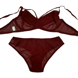 لباس زیر زنانه ست شورت و سوتین تیریتی مدل توری