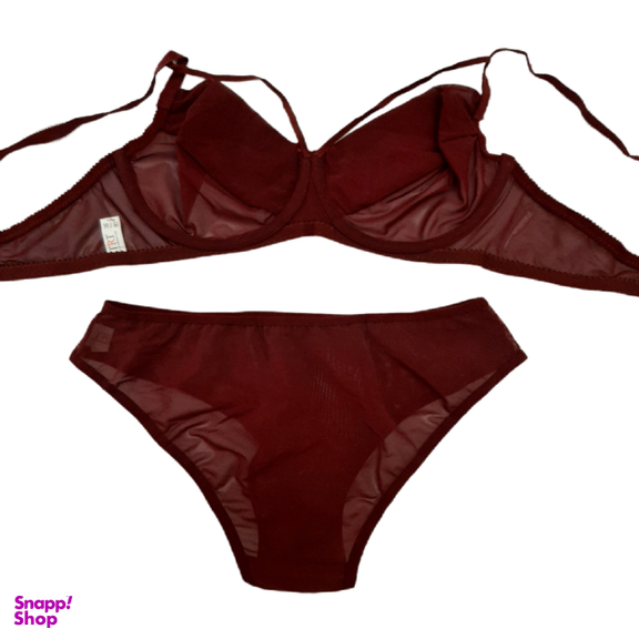 لباس زیر زنانه ست شورت و سوتین تیریتی مدل توری