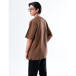 تیشرت مردانه مدل Basic رنگ قهوه ای شکلاتی