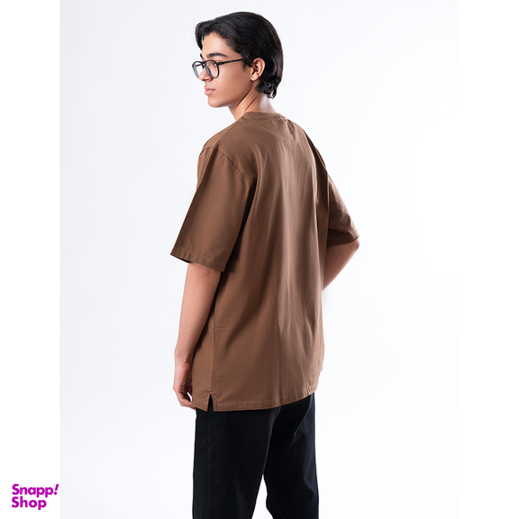 تیشرت مردانه مدل Basic رنگ قهوه ای شکلاتی