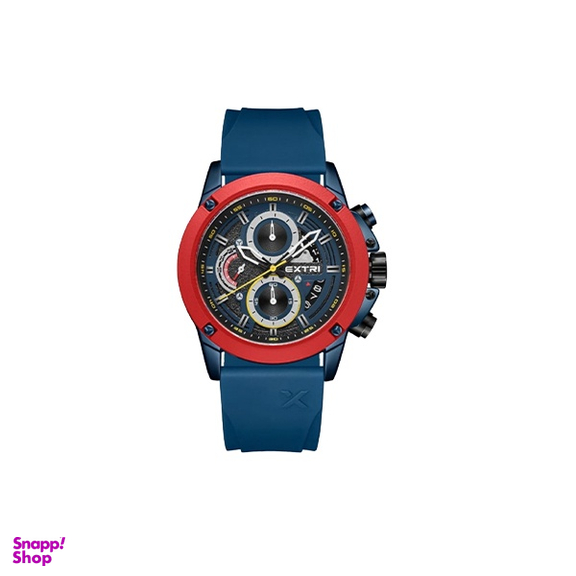 ساعت عقربه ای مردانه اکستری کد X6065-D رنگ قرمز سرمه ای