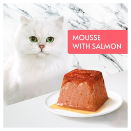 غذای تر گربه گورمت مدل Mousse طعم سالمون کد 21063 وزن 114 گرم بسته 2 عددی