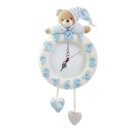 ساعت دیواری کودک نی نی سیس مدل خرس نانان کد W-N/B