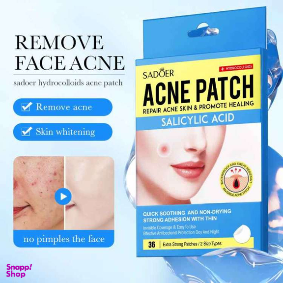 پچ ضد جوش سادور مدل سالیسیلیک اسید بسته 36 عددی