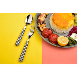 سرویس قاشق و چنگال 31 پارچه سی اند اس مدل شطرنجی