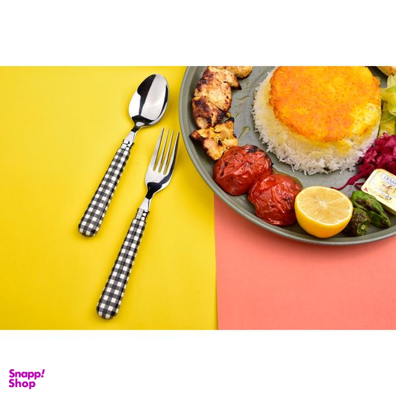 سرویس قاشق و چنگال 31 پارچه سی اند اس مدل شطرنجی