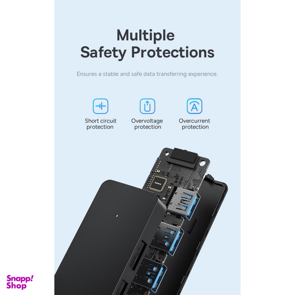 هاب 4 پورت USB 3.0 بیسوس مدل BS-OH080 15cm
