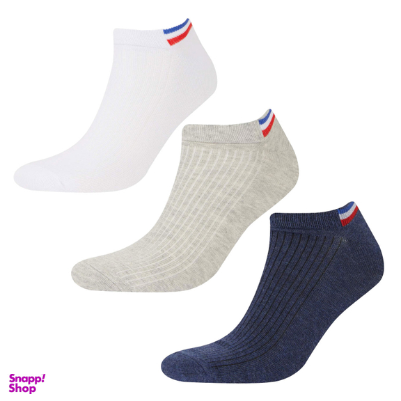 جوراب ساق بلند مردانه دفکتو مدل Trainer بسته 3 عددی