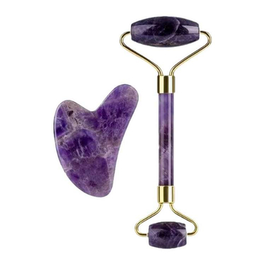 ست رولر و گواشا ماساژور مدل آمیتیست مجموعه ۲ عددی