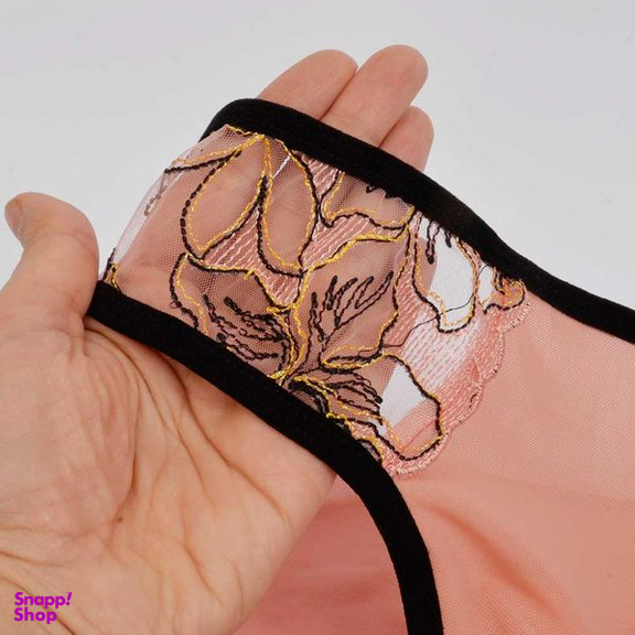 ست شورت و سوتین زنانه پرجامدا مدل 355011004 فنردار رنگ صورتی