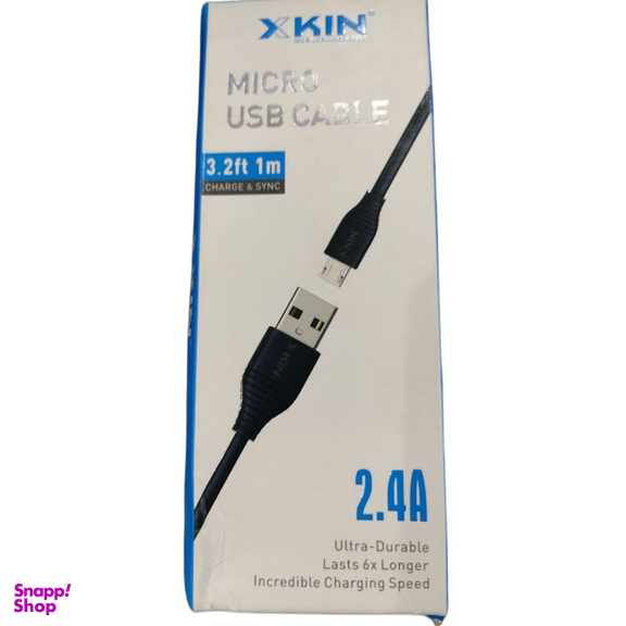 کابل دیتا MicroUSB به USB ایکس کین کد XK-CA06 طول 1 متر
