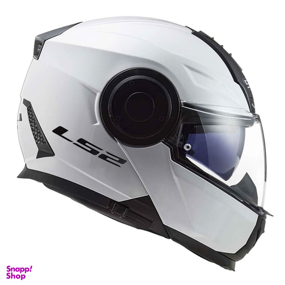 کلاه کاسکت فک متحرک ال اس تو مدل +FF902 Scope White به همراه کاور