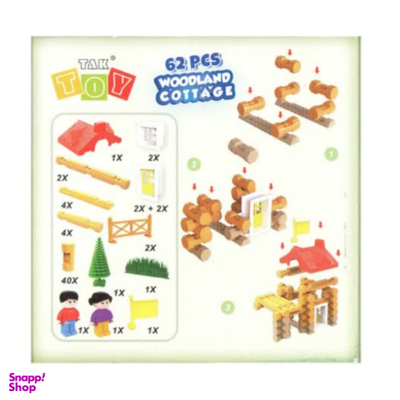 ساختنی 62 تکه ناب سل مدل کلبه جنگلی WOODLAND COTTAGE