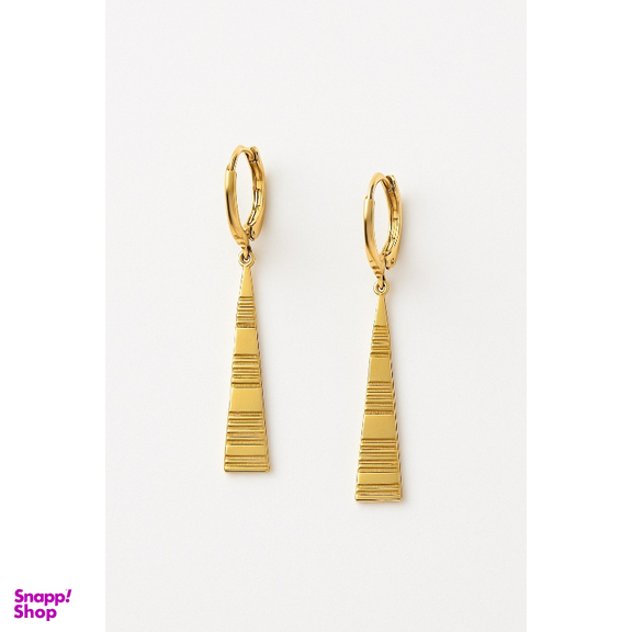 گوشواره طلا 18 عیار زنانه مدل اهرام هندسی