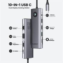 هاب 10 پورت Type-C اوریکو مدل PW11-10P