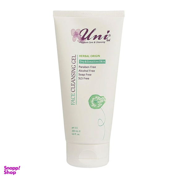 ژل پاک کننده صورت یونی لد سری Herbal Origin مدل Dry & Sensitive Skin حجم 200 میلی لیتر