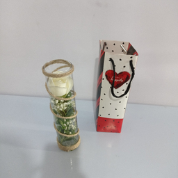 شاخه گل طبیعی رز کد 84 به همراه بگ