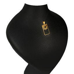 پلاک گردنبند طلا 18 عیار زنانه مدل مستطیل خورشید