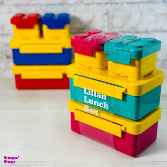 ظرف غذا 4 تکه مدل لگو کد 002