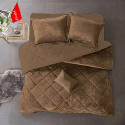 سرویس روتختی دو نفره 7 تکه نوپه هوم کد M37 به همراه روبالشی طرح دار