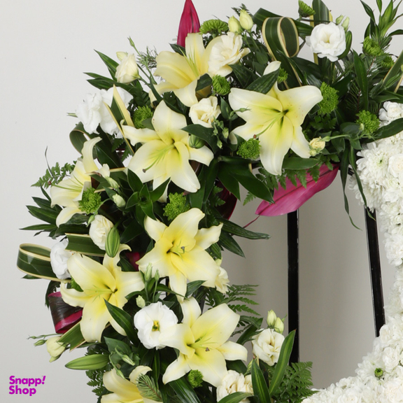 تاج گل طبیعی گل بازار مدل حلقه ای گلرو