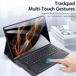 کیف کلاسوری کیبورددار تبلت دوکس دوکیس مدل Tri-Fold مناسب سامسونگ Galaxy Tab S8 Ultra X900 / X906