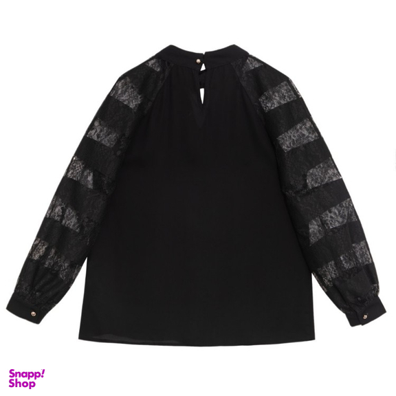 بلوز زنانه برنس مدل آرامش رنگ مشکی