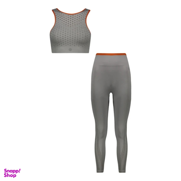 ست نیم تنه کراپ و لگینگ ورزشی زنانه دریم اسلیم کد T795796 رنگ طوسی