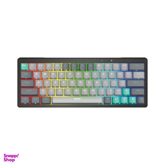 کیبورد گیمینگ فنتک کد Atom pro63 MK912 Blue Switch