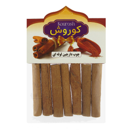 چوب دارچین لوله ای کوروش وزن 30 گرم
