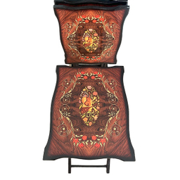 میز عسلی طرح گیتار کد AG01 مجموعه 4 عددی به همراه استند