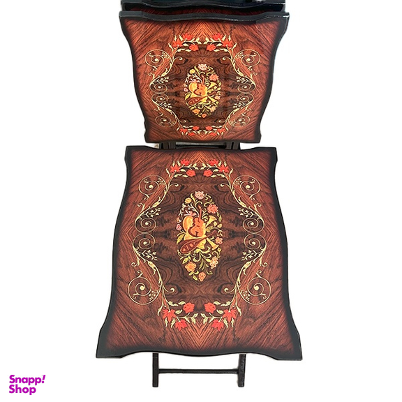 میز عسلی طرح گیتار کد AG01 مجموعه 4 عددی به همراه استند