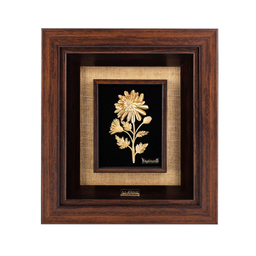 تابلو ورق طلا الون طرح گل داوودی