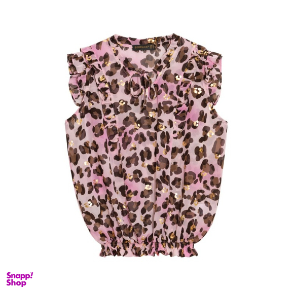 تاپ زنانه برنس مدل هلاله رنگ صورتی