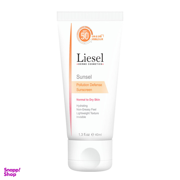 کرم ضد آفتاب لایسل مدل dry to normal مناسب پوست خشک حجم 40 میلی لیتر