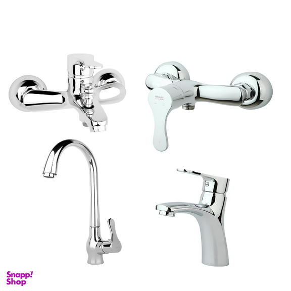 ست شیرآلات راسان مدل صدف کد 41 مجموعه 4 عددی